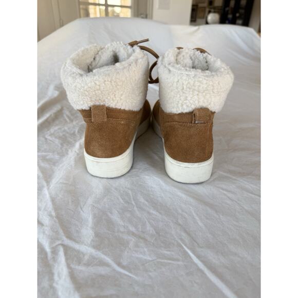 Womens Sz 6,5M Brown Marc Fisher MF Darlen-M Faux Fur Suede Leather Ankle Boots - Picture 4 of 11